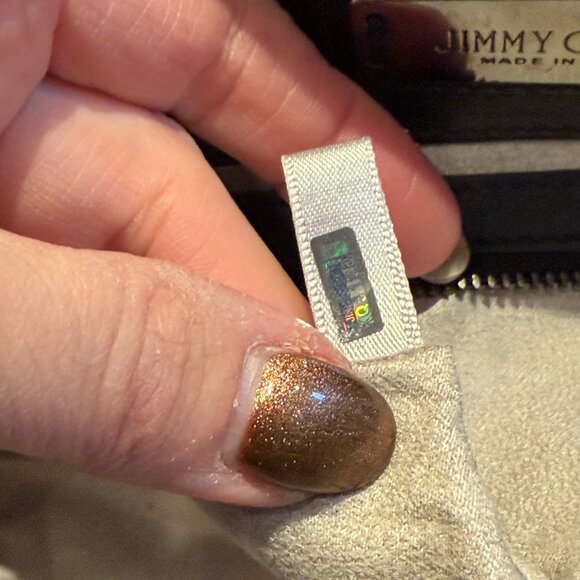 Jimmy Choo Riley Small Black Leather Suede Crossbody Purse COA incl. - Picture 9 of 16